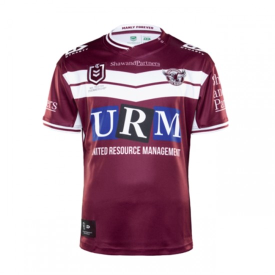 Camisola Manly Warringah Sea Eagles Rugby Equipamento Primeiro 2021 Manga Curta